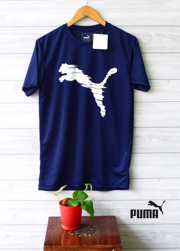 Puma Cutting Navy Men's Cotton T-Shirt