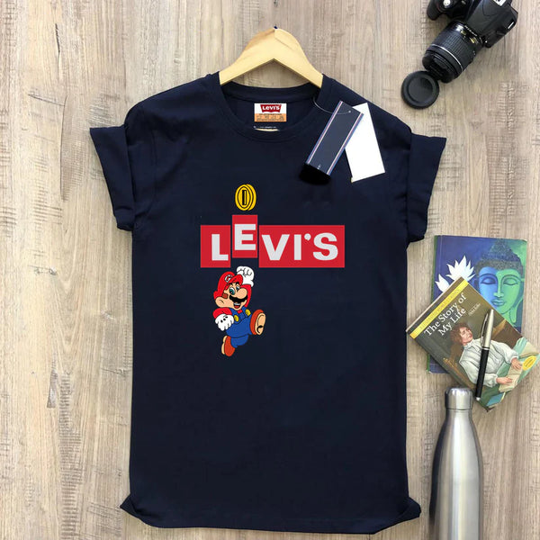 LEVIS Mario Navy Men's Cotton T-Shirt