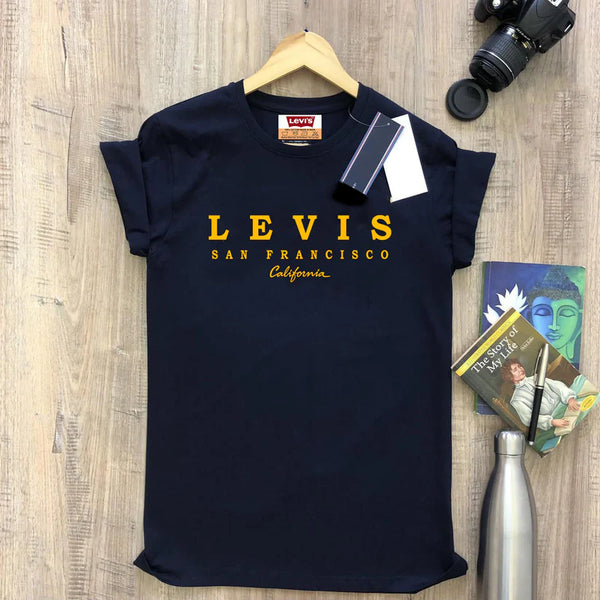 LEVIS Navy Men's Cotton T-Shirt