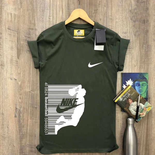 Nike Barcode Olive Men’s Cotton T-Shirt