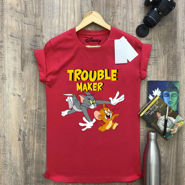 Trouble Maker Men’s Cotton T-Shirt