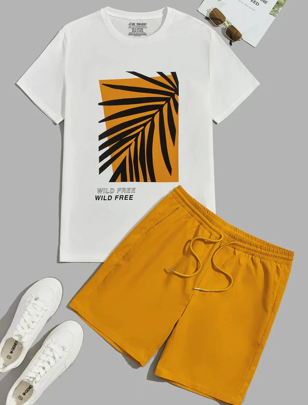 Wild Free White T-Shirt & Short Combo